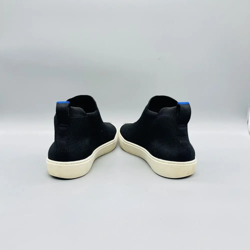 Rothy's Shoes Womens 8 Black Knit Chelsea Ankle Bootie Slip On Casual Comfort